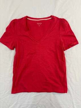 Boden 100% Cotton Puff Sleeve Tee Shirt XS